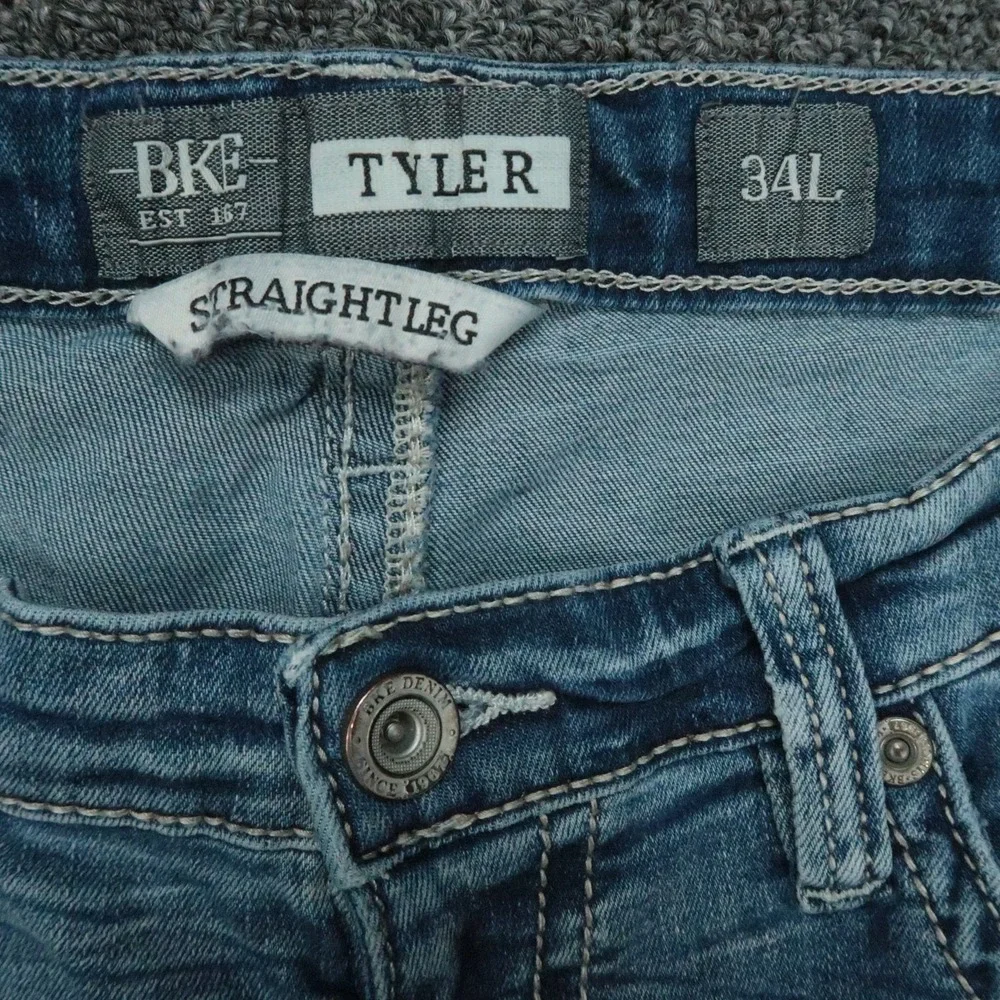 Buckle BKE Jeans Mens 34x34 Blue Tyler Straight Leg Medium Wash 5 Pocket VTG